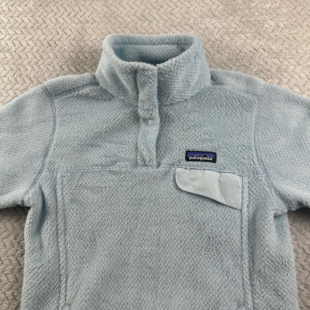 Patagonia Women's Re-Tool Snap T Fleece Pullover Size X-Small XS Polar Tec Blue - Picture 3 of 13